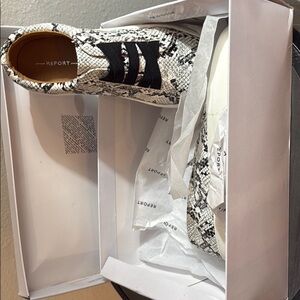 Multi black and white slip on sneakers